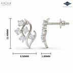 Arias by Lara Dutta Swirling Vine Diamond Stud Earrings