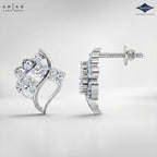 Arias by Lara Dutta Petal Fan Diamond Stud Earrings