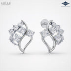 Arias by Lara Dutta Petal Fan Diamond Stud Earrings