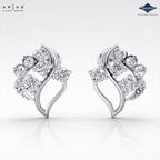 Arias by Lara Dutta Petal Fan Diamond Stud Earrings