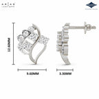 Arias by Lara Dutta Petal Fan Diamond Stud Earrings