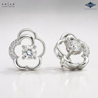 Arias by Lara Dutta Petal Bloom Diamond Stud Earrings