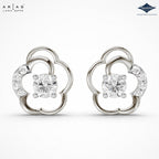 Arias by Lara Dutta Petal Bloom Diamond Stud Earrings