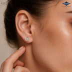Arias by Lara Dutta Petal Bloom Diamond Stud Earrings