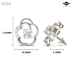 Arias by Lara Dutta Petal Bloom Diamond Stud Earrings