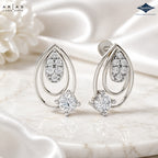 Arias by Lara Dutta Twin Teardrop Diamond Drop Earrings