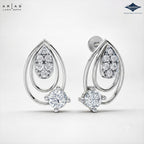 Arias by Lara Dutta Twin Teardrop Diamond Drop Earrings