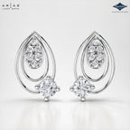 Arias by Lara Dutta Twin Teardrop Diamond Drop Earrings
