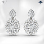Sparkles Arias by Lara Dutta Teardrop Halo Diamond Drop Earrings