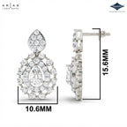 Sparkles Arias by Lara Dutta Teardrop Halo Diamond Drop Earrings