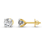 0.5 Carat 4 Prong Solitaire Diamond Stud Earrings 14K