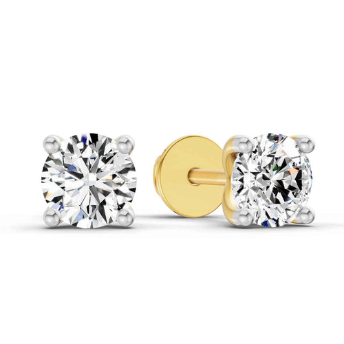 Exquisite Solitaire Diamond Stud Earrings