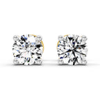 0.5 Carat 4 Prong Solitaire Diamond Stud Earrings 14K