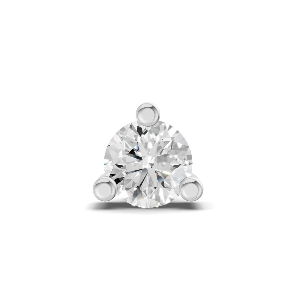 0.21 Carat Circle Drop Stud Earrings 14K - White Gold