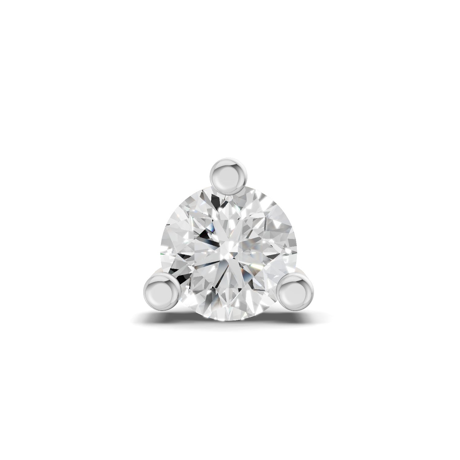 0.21 Carat Circle Drop Stud Earrings 14K - White Gold