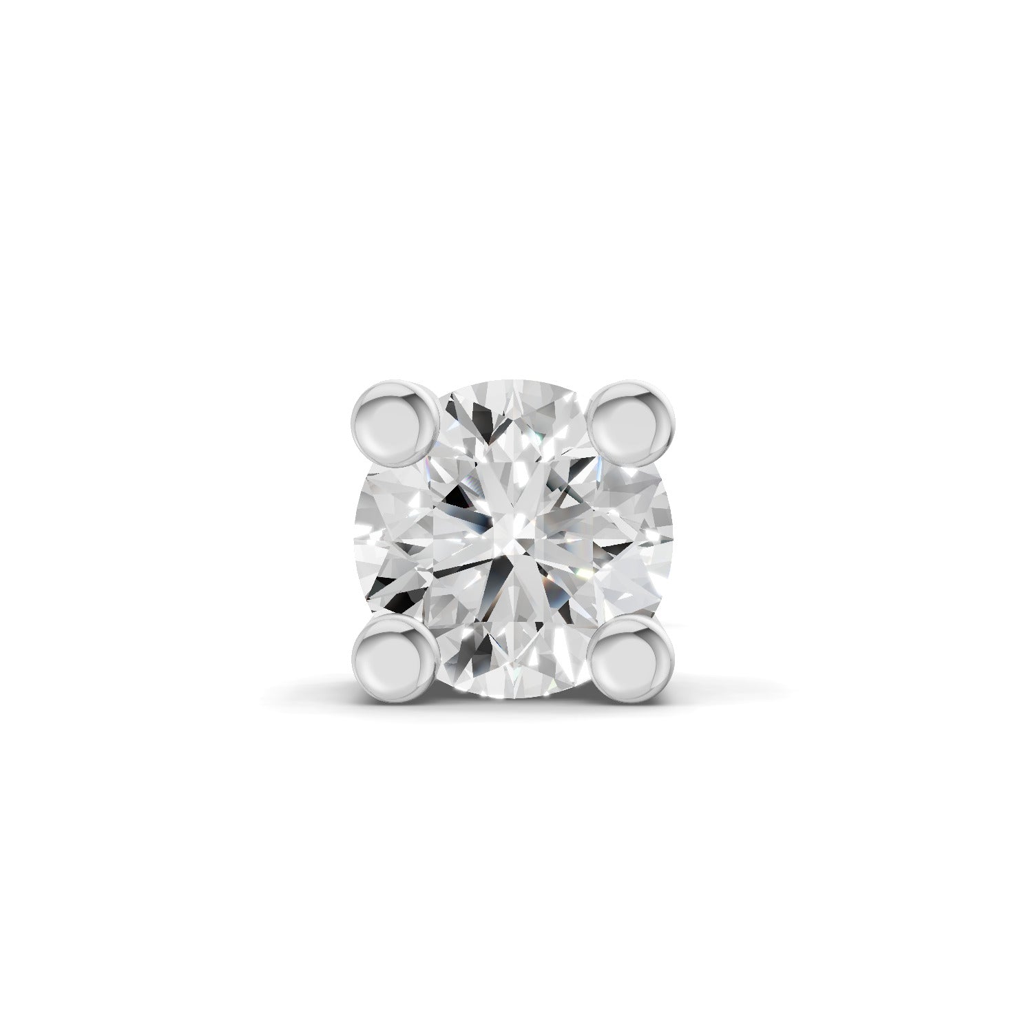 0.2 Carat Solitaire Earring for Men 14K - Rose Gold