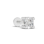 0.2 Carat Solitaire Earring for Men 14K - White Gold