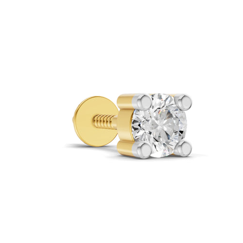 0.2 Carat Solitaire Earring for Men 14K