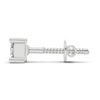 0.2 Carat Princess Shape Solitaire Earring for Men 14K - White Gold