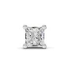0.2 Carat Princess Shape Solitaire Earring for Men 14K