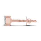 0.3 Carat Princess Shape Solitaire Earring for Men 14K - Rose Gold