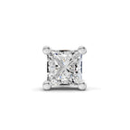 0.3 Carat Princess Shape Solitaire Earring for Men 14K - Rose Gold