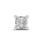 0.3 Carat Princess Shape Solitaire Earring for Men 14K