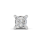 0.4 Carat Princess Shape Solitaire Earring for Men 14K - Rose Gold