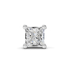 0.4 Carat Princess Shape Solitaire Earring for Men 14K