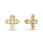 0.36 Carat Floral Stud Earrings 14K