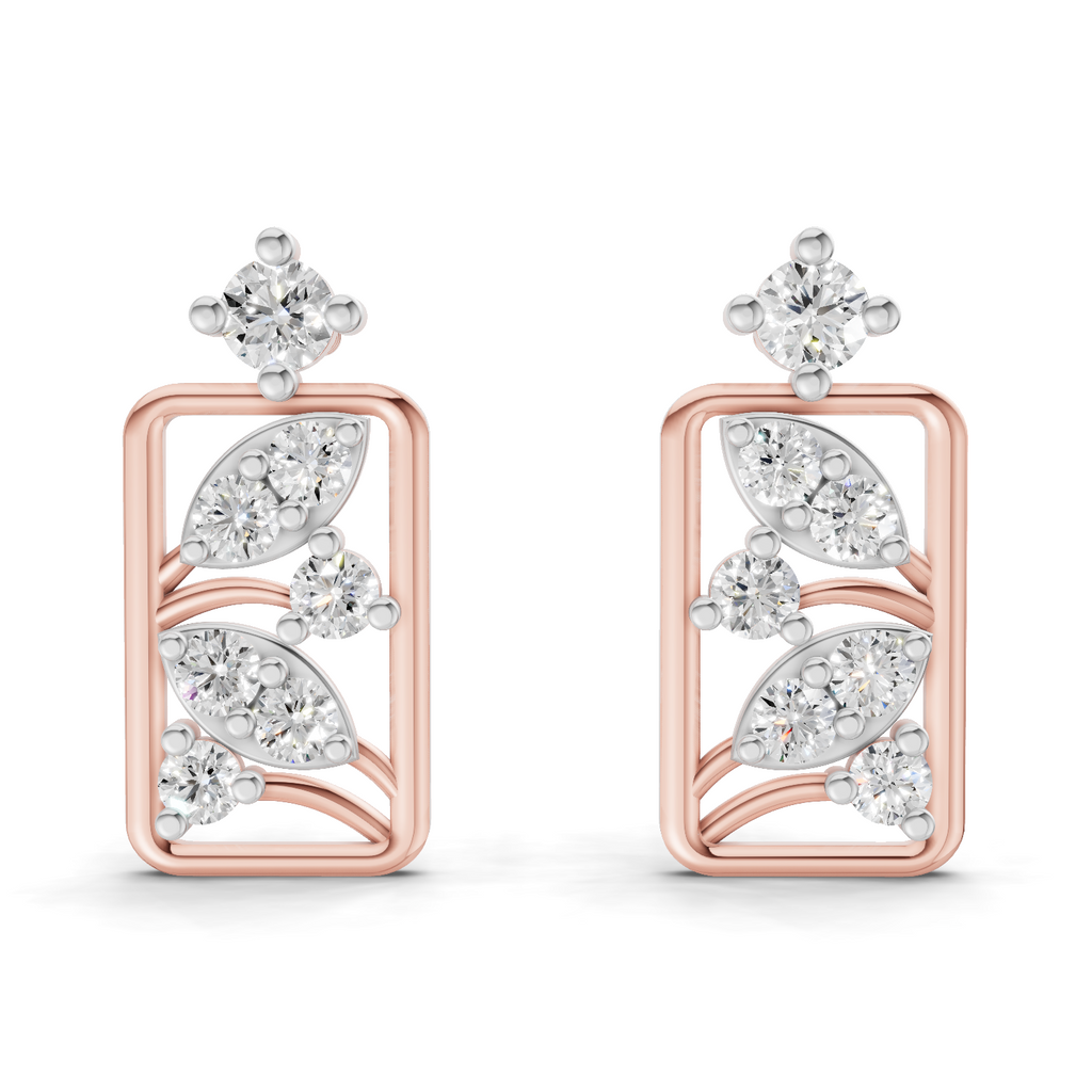 0.36 Carat Earrings 14K - Rose Gold