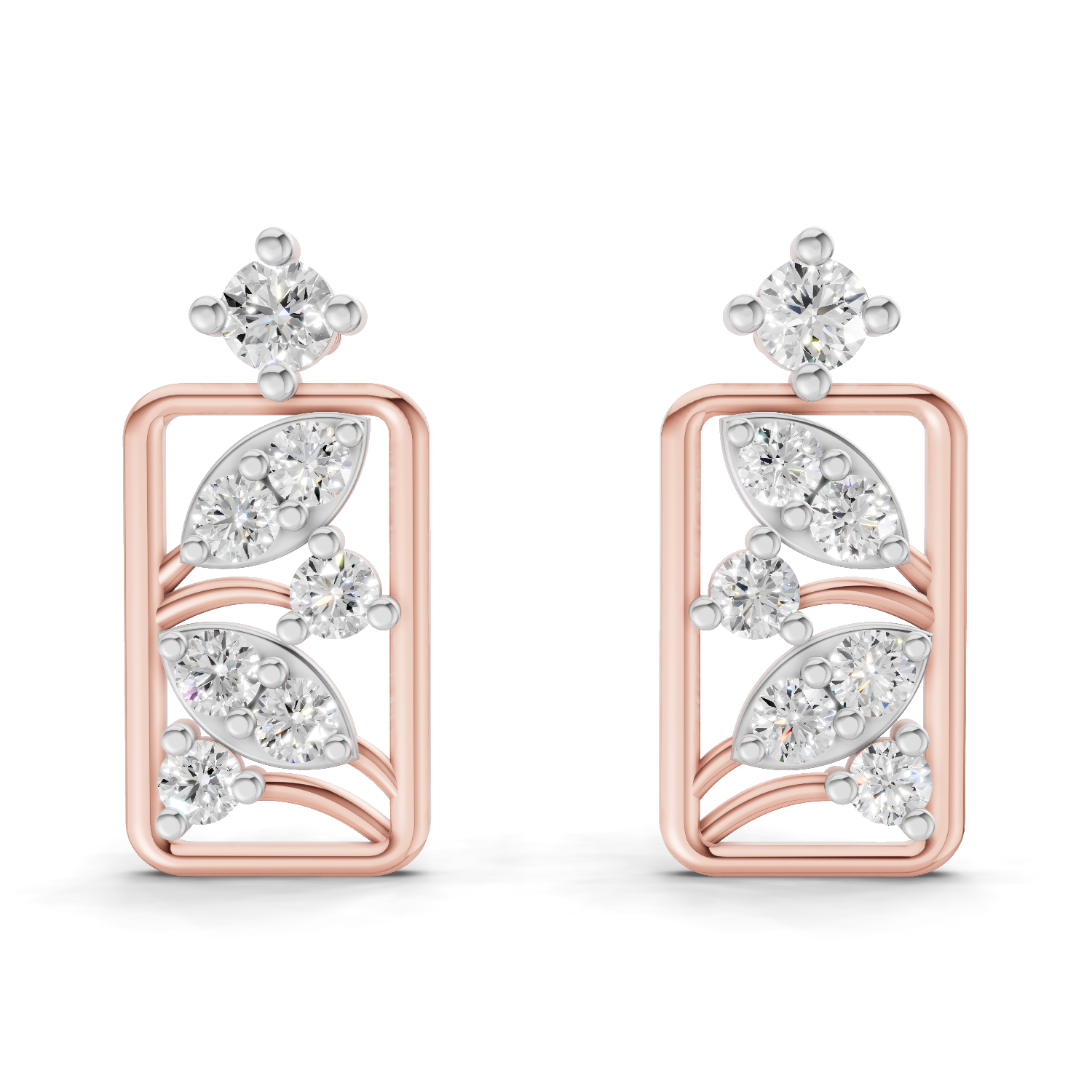 0.36 Carat Earrings 14K - Rose Gold