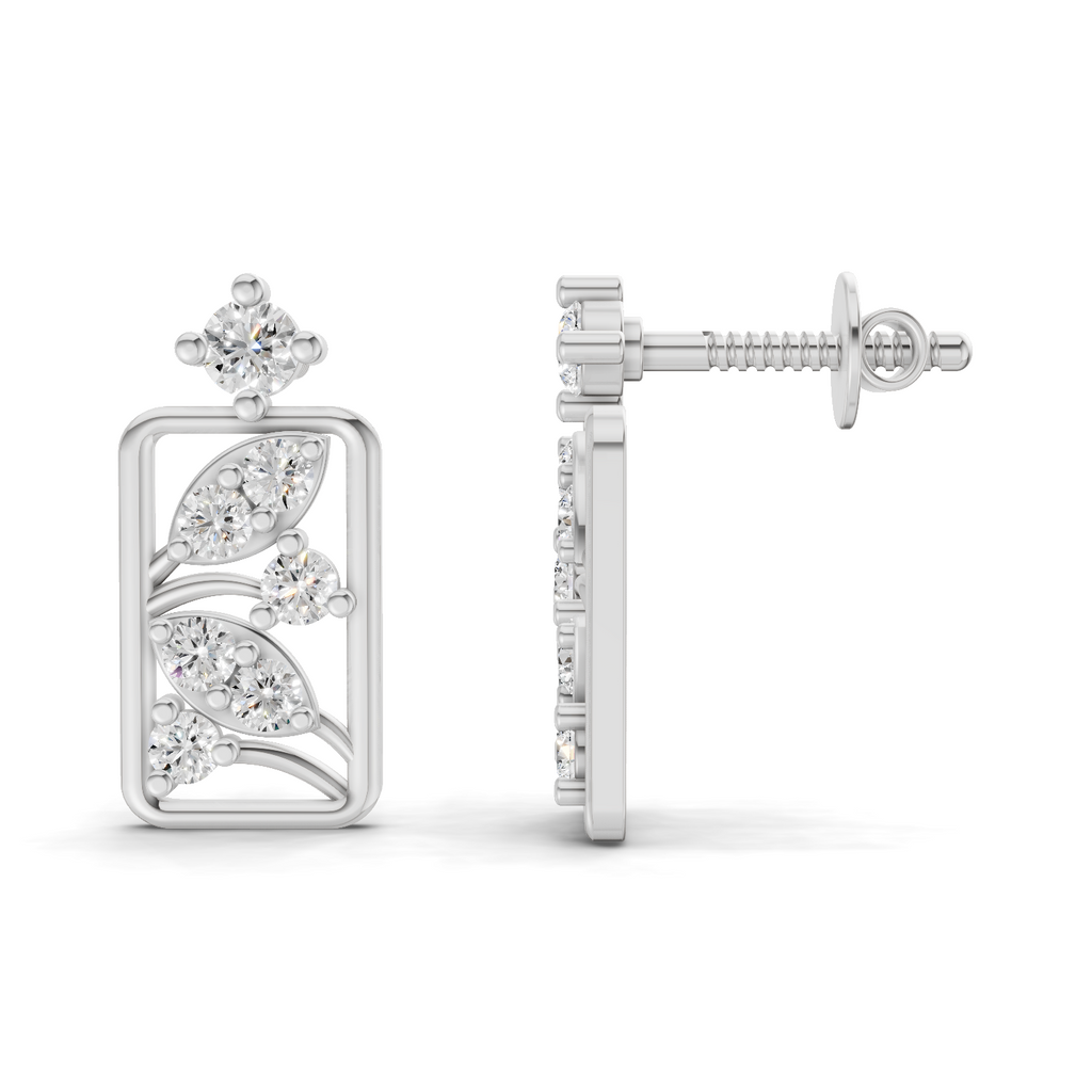 0.36 Carat Earrings 14K - White Gold