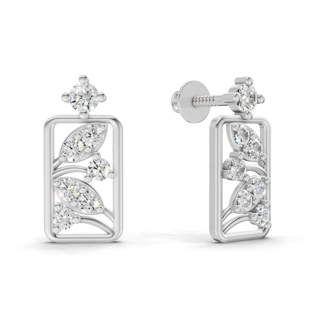 0.36 Carat Earrings 14K - White Gold