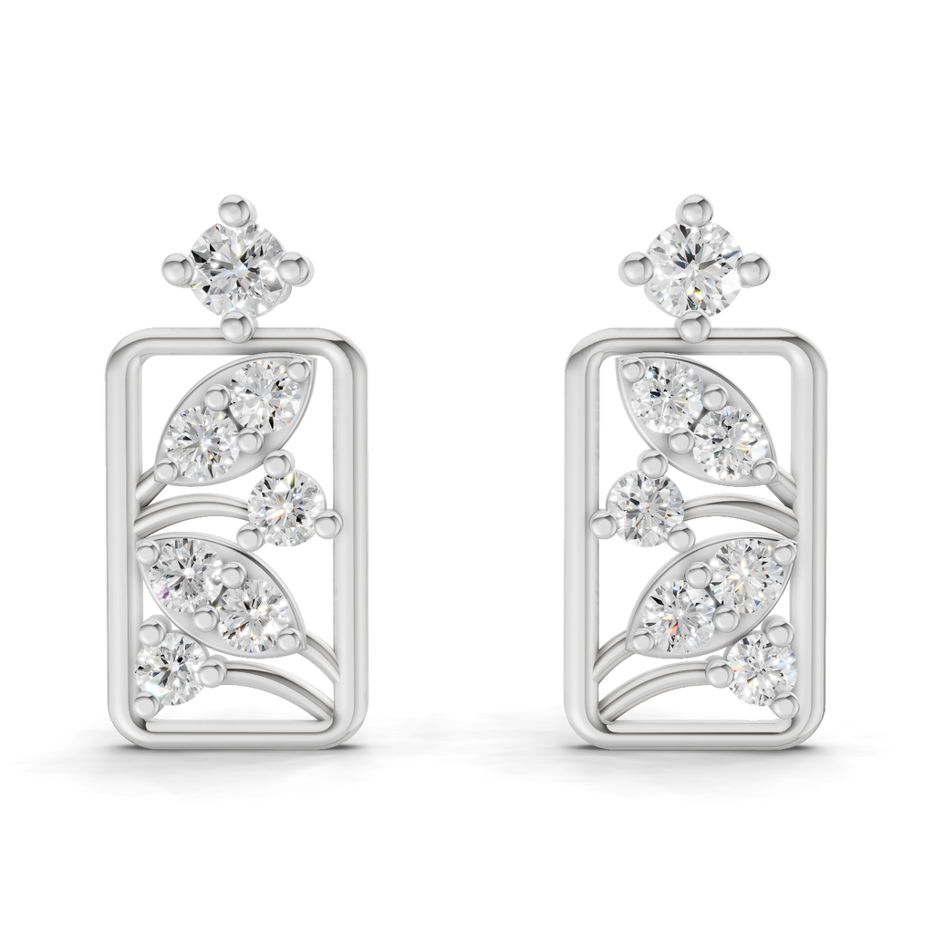 0.36 Carat Earrings 14K - White Gold