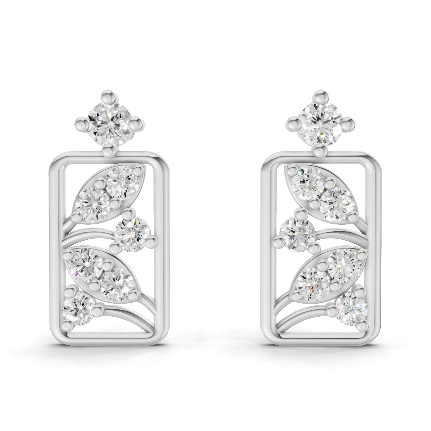 0.36 Carat Earrings 14K - White Gold