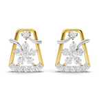 0.44 Carat Floral Trapeze Diamond Drop Earrings 14K