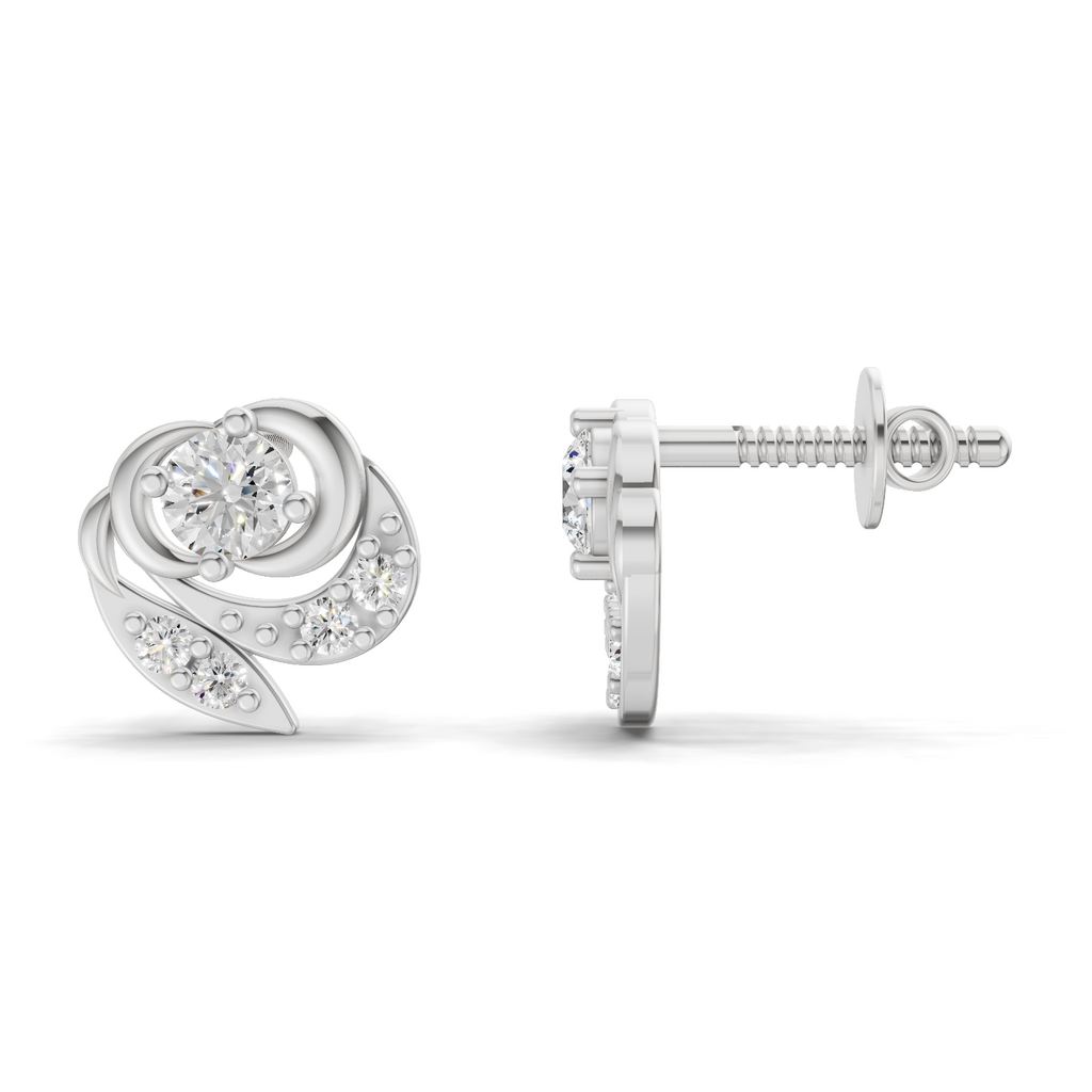 0.31 Carat Earrings 14K - White Gold