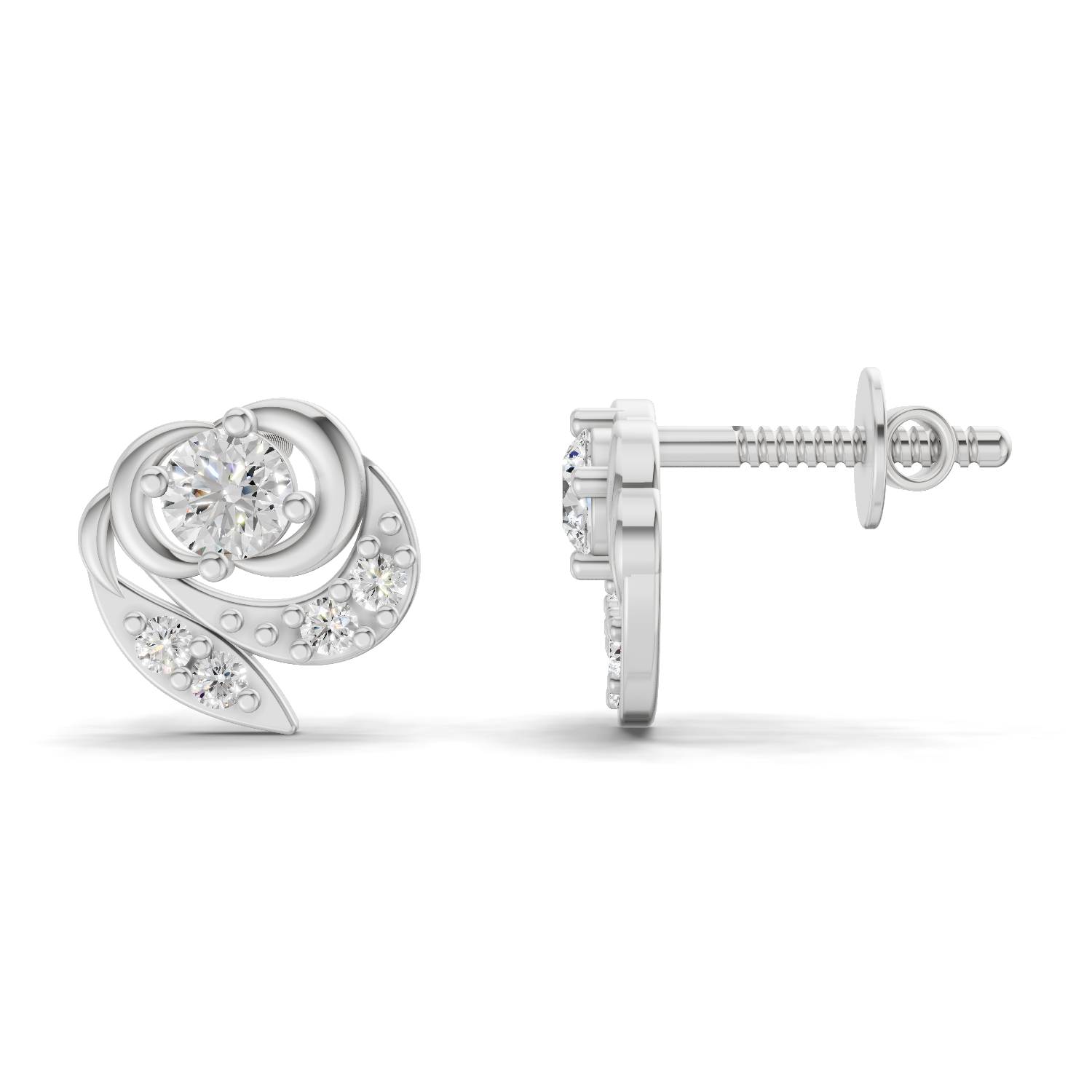 0.31 Carat Earrings 14K - White Gold