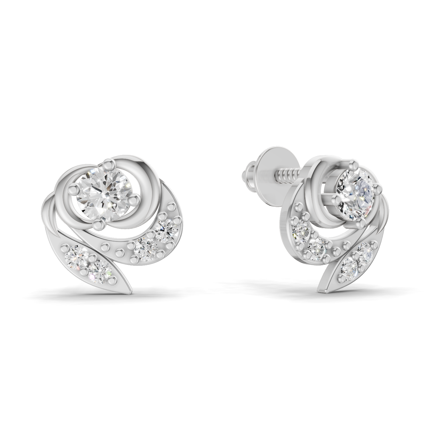 0.31 Carat Earrings 14K - White Gold