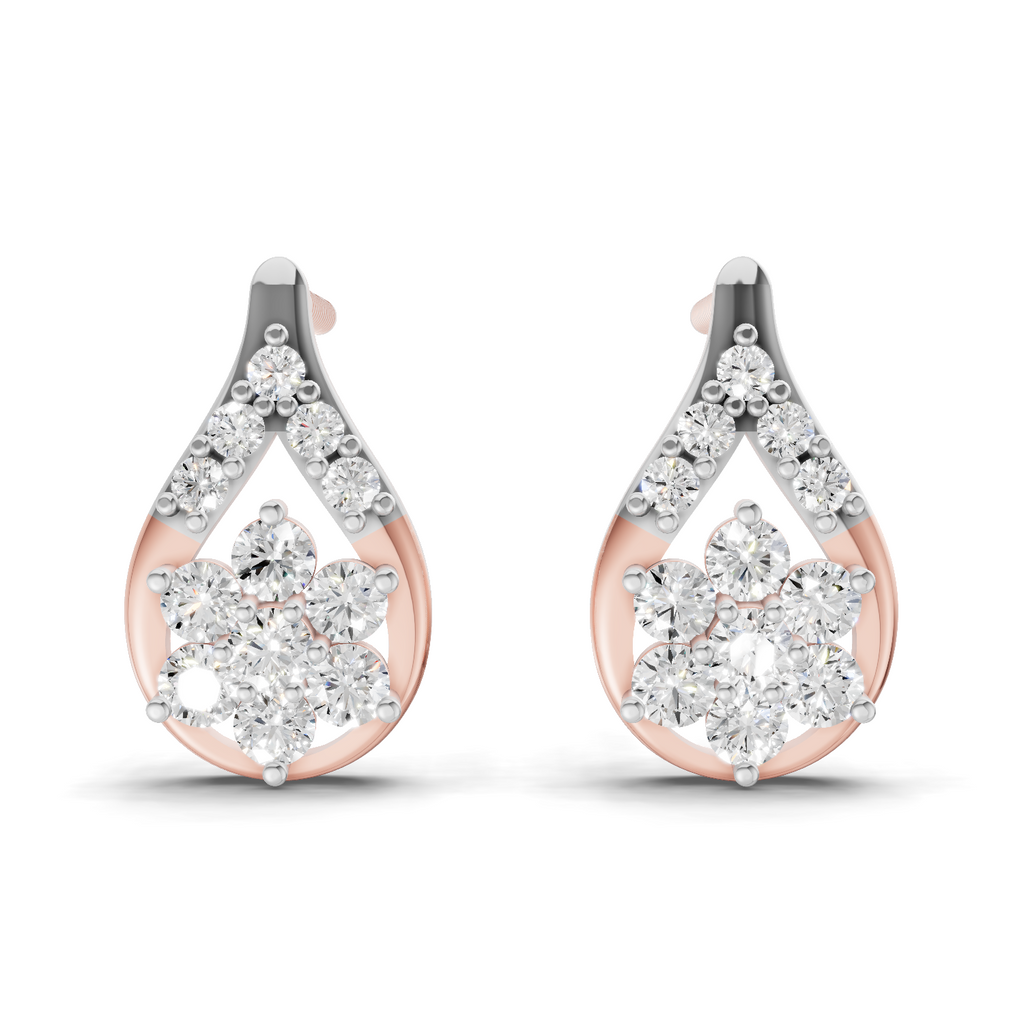 0.45 Carat Teardrop Earrings 14K - Rose Gold