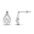 0.45 Carat Teardrop Earrings 14K - White Gold