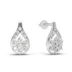 0.45 Carat Teardrop Earrings 14K - White Gold