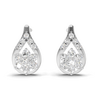 0.45 Carat Teardrop Earrings 14K - White Gold
