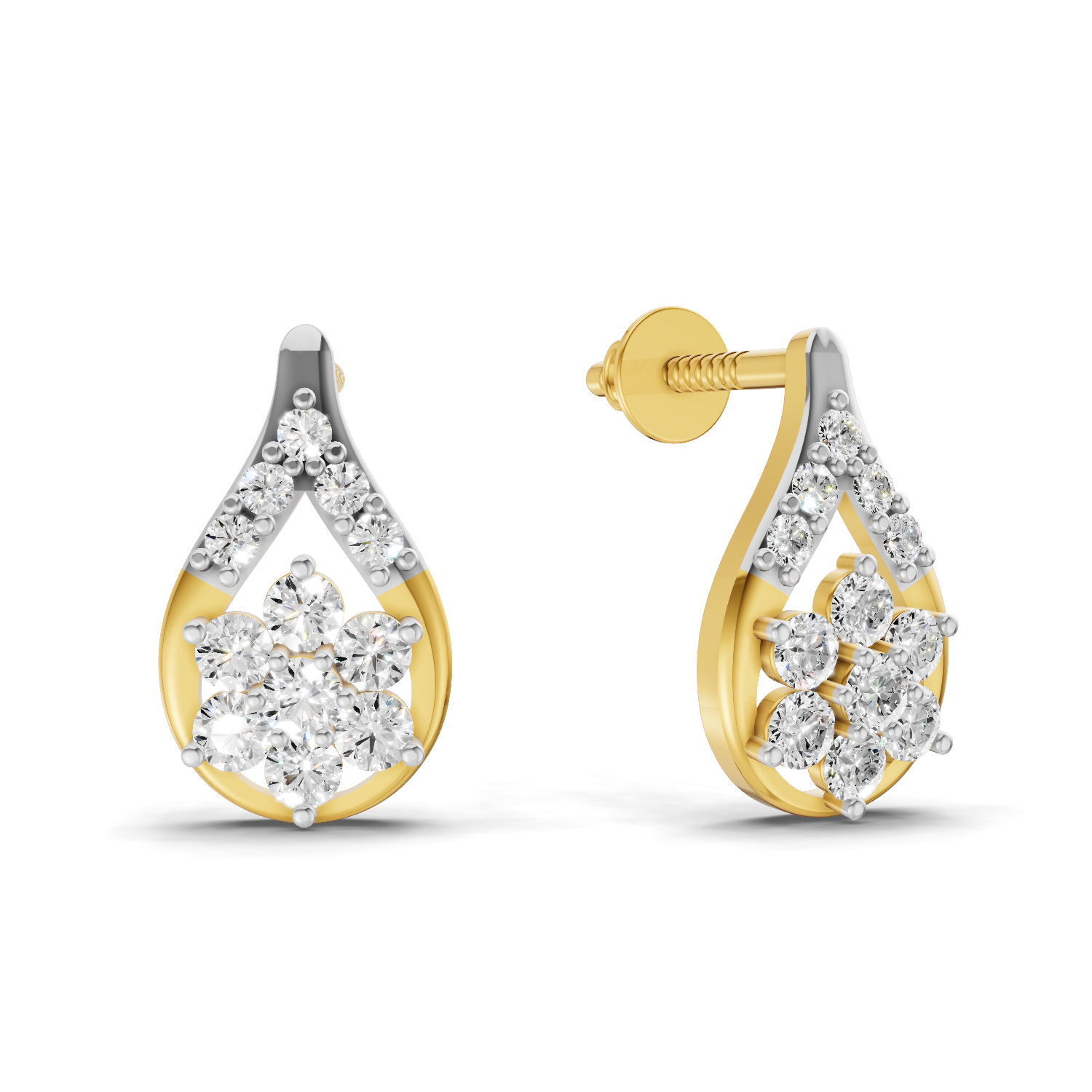 0.45 Carat Teardrop Earrings 14K