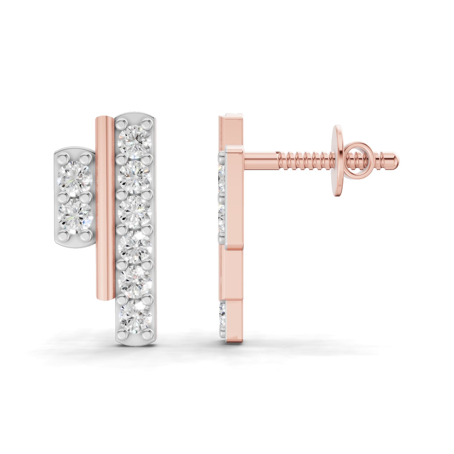 0.35 Carat Earrings 14K - Rose Gold