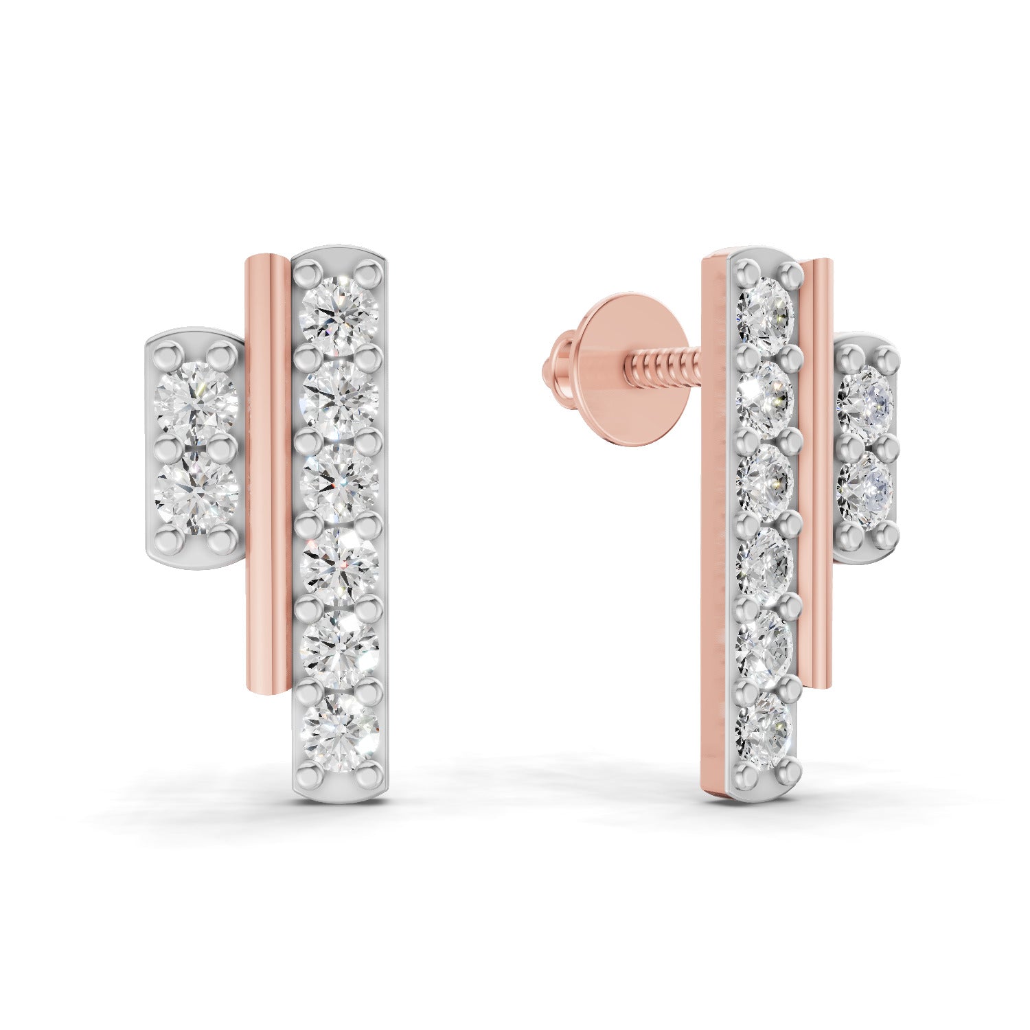0.35 Carat Earrings 14K - Rose Gold
