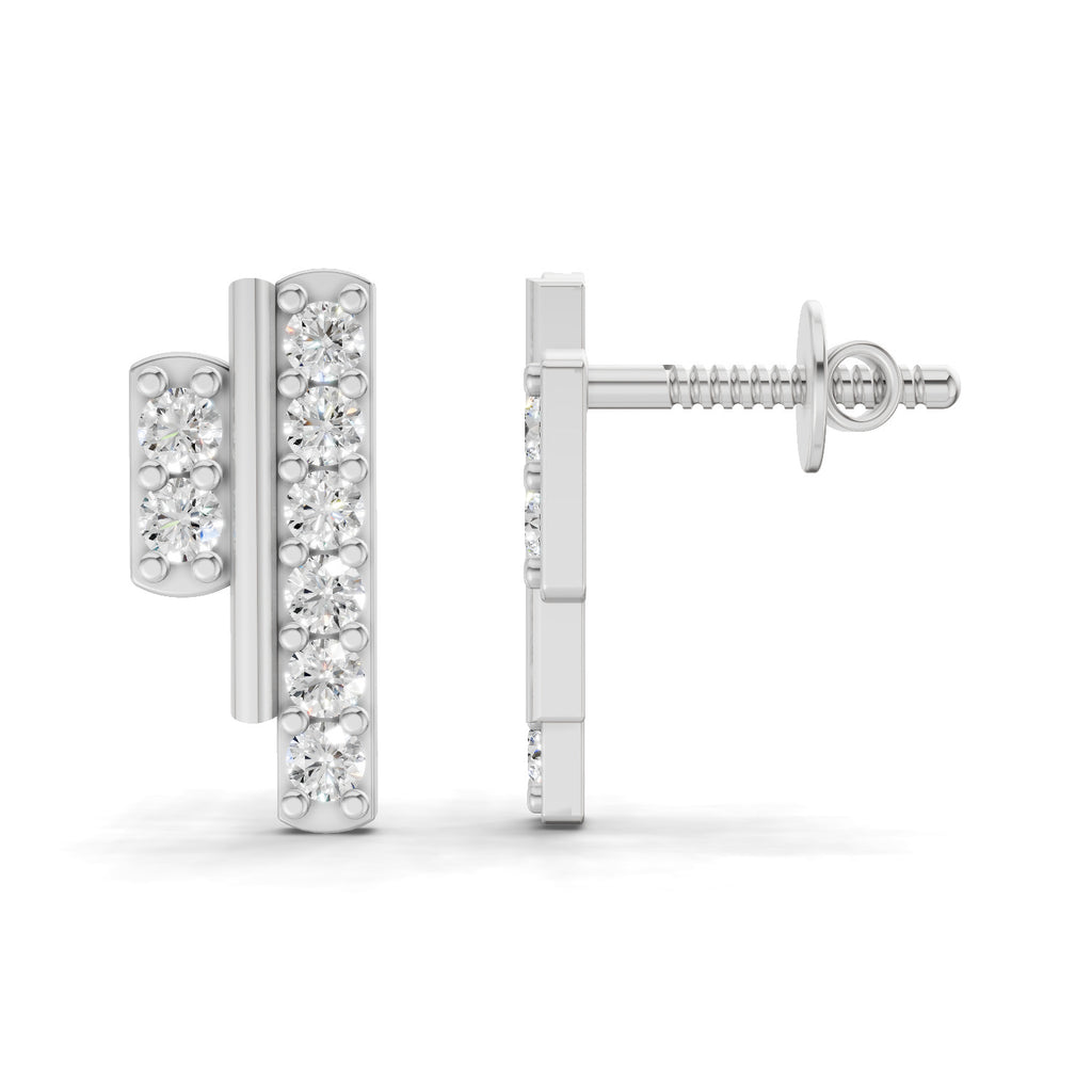 0.35 Carat Earrings 14K - White Gold