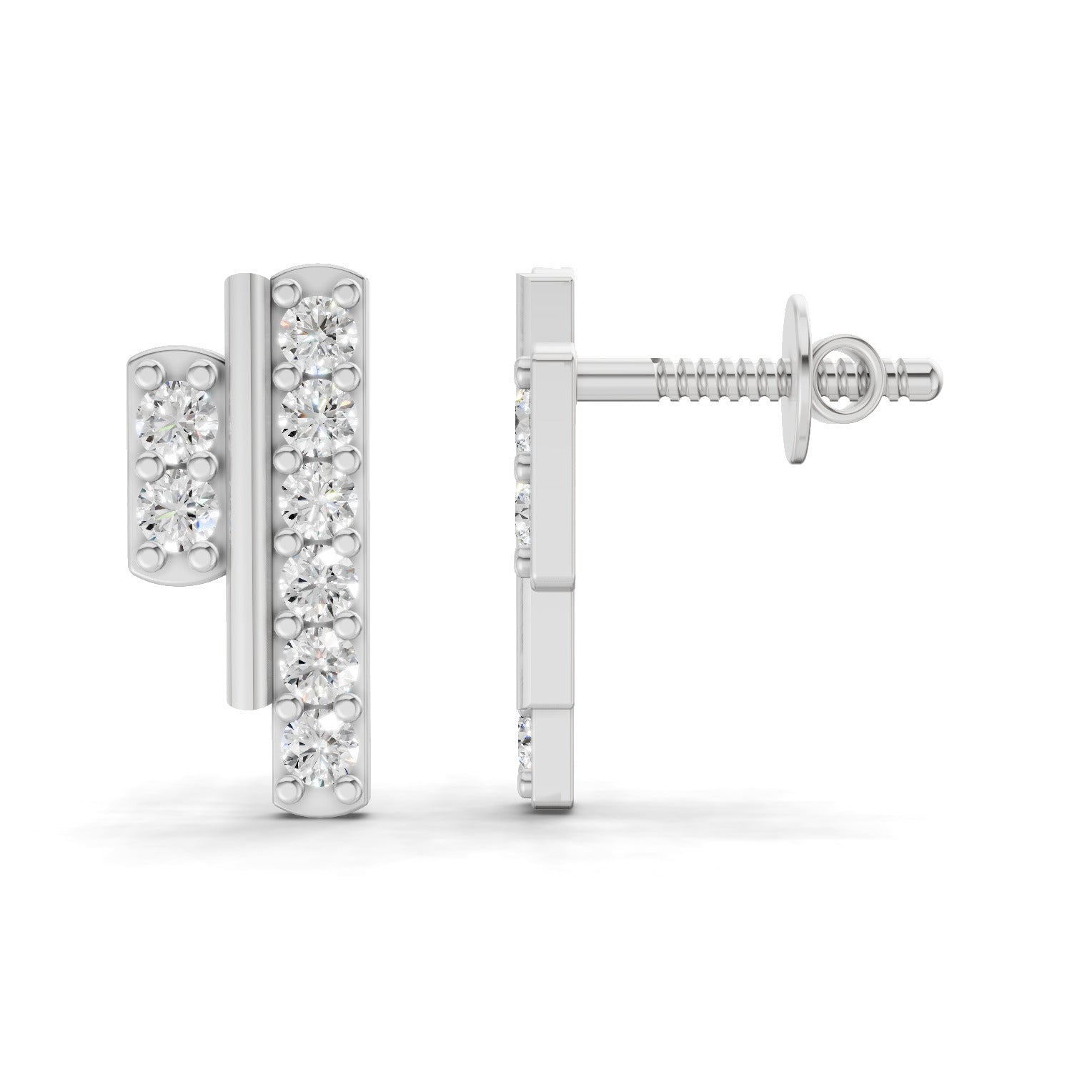0.35 Carat Earrings 14K - White Gold