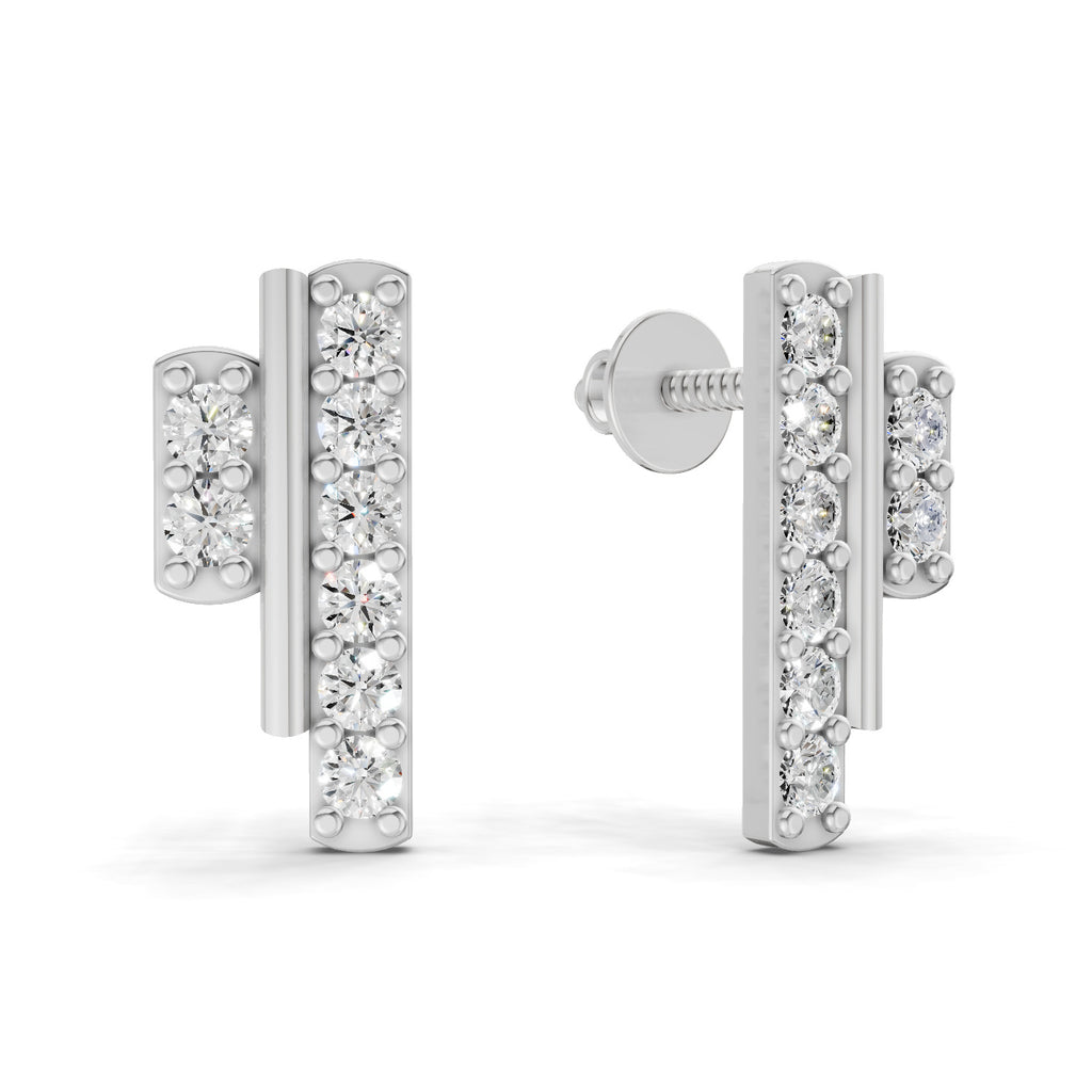 0.35 Carat Earrings 14K - White Gold